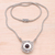 Cultured pearl and garnet pendant necklace, 'Buddha's Gong' - Reversible Cultured Pearl and Garnet Pendant Necklace (image 2d) thumbail