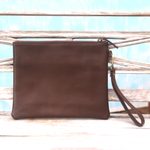 Leather wristlet, 'Espresso Simplicity' - Simple Leather Wristlet in Espresso from Java