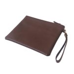 Leather wristlet, 'Espresso Simplicity' - Simple Leather Wristlet in Espresso from Java