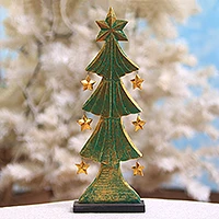 Wood tabletop decor, Starry Christmas Tree