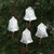 Aluminum ornaments, 'Glistening Bells' (set of 4) - Bell-Shaped Aluminum Ornaments from Bali (Set of 4)