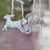Aluminum ornament garland, 'Flying Reindeer' - Aluminum Reindeer Ornament Garland Crafted in Bali