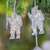 Guirnaldas decorativas de aluminio (juego de 3) - Guirnaldas de adorno de Papá Noel de aluminio hechas a mano (juego de 3)
