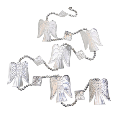 Guirnaldas decorativas de aluminio (juego de 3) - Guirnaldas de adorno de ángel de aluminio hechas a mano (juego de 3)