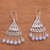 Moonstone chandelier earrings, 'Spiral Fascination' - Spiral Pattern Moonstone Chandelier Earrings from Bali (image 2) thumbail