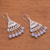 Moonstone chandelier earrings, 'Spiral Fascination' - Spiral Pattern Moonstone Chandelier Earrings from Bali (image 2b) thumbail