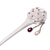 Bone and cultured pearl hair pin, 'Studded Rose' - Rose Flower Bone and Cultured Pearl Hair Pin from Bali (image 2e) thumbail