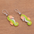 Bone dangle earrings, 'Happy Seahorses' - Bone Seahorse Dangle Earrings with Pearl and Amethyst