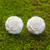 Bone button earrings, 'Fascinating Roses' - Hand-Carved Bone Rose Button Earrings from Bali (image 2) thumbail