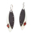 Garnet dangle earrings, 'Light's Edge' - Modern Garnet Dangle Earrings from Thailand