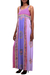 Batik rayon sundress, 'Primavera' - Fuchsia and Purple Batik Rayon Sundress from Bali (image 2d) thumbail