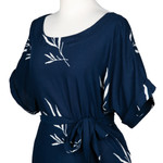 Rayon batik shift dress, 'Midnight Fall' - Batik Rayon Shift Dress in Midnight and White