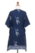Rayon batik shift dress, 'Midnight Fall' - Batik Rayon Shift Dress in Midnight and White (image 2h) thumbail