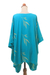 Rayon batik kimono jacket, 'Balinese Breeze in Turquoise' - Batik Rayon Kimono Jacket in Turquoise and Lemon from Bali (image 2g) thumbail