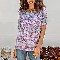 Featured review for Rayon batik shirt, Gingko Leaf