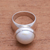 Cultured pearl cocktail ring, 'Gleaming Dome' - Gleaming Cultured Pearl Cocktail Ring from Bali (image 2c) thumbail
