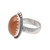 Agate single-stone ring, 'Sunny Oval' - Oval Yellow Agate Single-Stone Ring from Bali (image 2e) thumbail