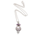 Cultured pearl and amethyst pendant necklace, 'Impressive Stars' - Cultured Pearl and Amethyst Pendant Necklace from Bali (image 2a) thumbail