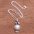 Cultured pearl and amethyst pendant necklace, 'Impressive Stars' - Cultured Pearl and Amethyst Pendant Necklace from Bali (image 2b) thumbail