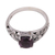 Amethyst single-stone ring, 'Floral Glint' - Floral Amethyst Single-Stone Ring from Bali (image 2a) thumbail