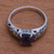 Amethyst single-stone ring, 'Floral Glint' - Floral Amethyst Single-Stone Ring from Bali (image 2c) thumbail
