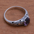 Amethyst single-stone ring, 'Floral Glint' - Floral Amethyst Single-Stone Ring from Bali (image 2d) thumbail