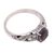 Amethyst single-stone ring, 'Floral Glint' - Floral Amethyst Single-Stone Ring from Bali (image 2e) thumbail