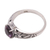 Amethyst single-stone ring, 'Floral Glint' - Floral Amethyst Single-Stone Ring from Bali (image 2f) thumbail
