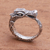 Sterling silver band ring, 'Dragon Roar' - Handcrafted Sterling Silver Dragon Band Ring from Bali (image 2c) thumbail