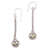 Peridot dangle earrings, 'Round Grandeur' - Peridot and Sterling Silver Naga Chain Dangle Earrings (image 2a) thumbail