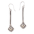 Citrine dangle earrings, 'Elegant Grandeur' - Citrine and Sterling Silver Naga Chain Dangle Earrings