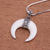 Cow bone pendant necklace, 'Moonlight Glory' - Cow Bone Crescent Pendant on Sterling Silver Chain Necklace (image 2) thumbail