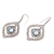 Blue topaz dangle earrings, 'Delightful Windows' - Blue Topaz and Sterling Silver Ornate Frame Dangle Earrings (image 2c) thumbail