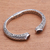 Garnet cuff bracelet, 'Fiery Glimpse' - Handcrafted Garnet and Sterling Silver Cuff Bracelet (image 2d) thumbail