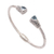 Blue topaz cuff bracelet, 'Sky Hint' - Handcrafted Blue Topaz and Sterling Silver Cuff Bracelet thumbail