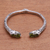 Peridot cuff bracelet, 'Elephant's Treasure' - Elephant Motif Peridot Cuff Bracelet from Bali (image 2b) thumbail