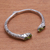 Peridot cuff bracelet, 'Elephant's Treasure' - Elephant Motif Peridot Cuff Bracelet from Bali (image 2c) thumbail