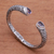 Amethyst cuff bracelet, 'Woven Drops' - Weave Pattern Amethyst Cuff Bracelet from Bali (image 2) thumbail