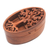 Wood puzzle box, 'Tree Oval' - Tree-Themed Suar Wood Puzzle Box from Bali