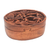 Wood puzzle box, 'Plumeria Oval' - Floral Suar Wood Puzzle Box from Bali thumbail