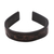 Leather cuff bracelet, 'Hidden Stars in Black' - Subtle Star Motif Black Leather Cuff Bracelet from Bali (image 2a) thumbail