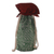 Cotton batik wine bottle bag, 'Flourishing Flowers' - Green and White Cotton Batik Wine Bottle Gift Bag