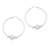 Sterling silver hoop earrings, 'Shiny Orbit' - Sterling Silver Hoop Earrings with Beads from Bali