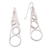 Sterling silver dangle earrings, 'Fascinating Beans' - Loop Pattern Sterling Silver Dangle Earrings from Bali