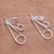Sterling silver dangle earrings, 'Fascinating Beans' - Loop Pattern Sterling Silver Dangle Earrings from Bali