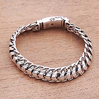 Featured review for Sterling silver chain bracelet, Bold Omega