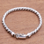 Sterling silver link bracelet, 'Twining' - Unisex Sterling Silver Unique Link Chain Bracelet from Bali thumbail
