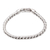 Sterling silver link bracelet, 'Twining' - Unisex Sterling Silver Unique Link Chain Bracelet from Bali (image 2a) thumbail