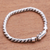 Sterling silver link bracelet, 'Twining' - Unisex Sterling Silver Unique Link Chain Bracelet from Bali (image 2b) thumbail