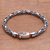 Sterling silver chain bracelet, 'Majestic Coils' - Unisex Sterling Silver Rope Motif Chain Bracelet from Bali